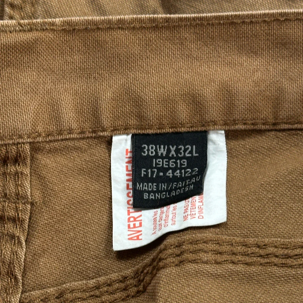 Aeropostale Double Knee Carpenter Trousers - 36W 31L Brown Cotton - Image 6