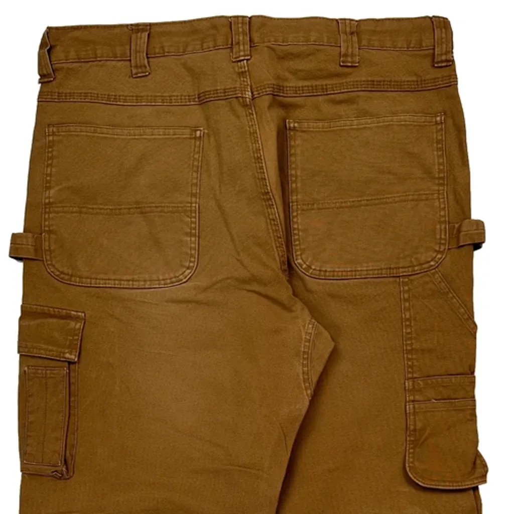 Aeropostale Double Knee Carpenter Trousers - 36W 31L Brown Cotton - Image 8