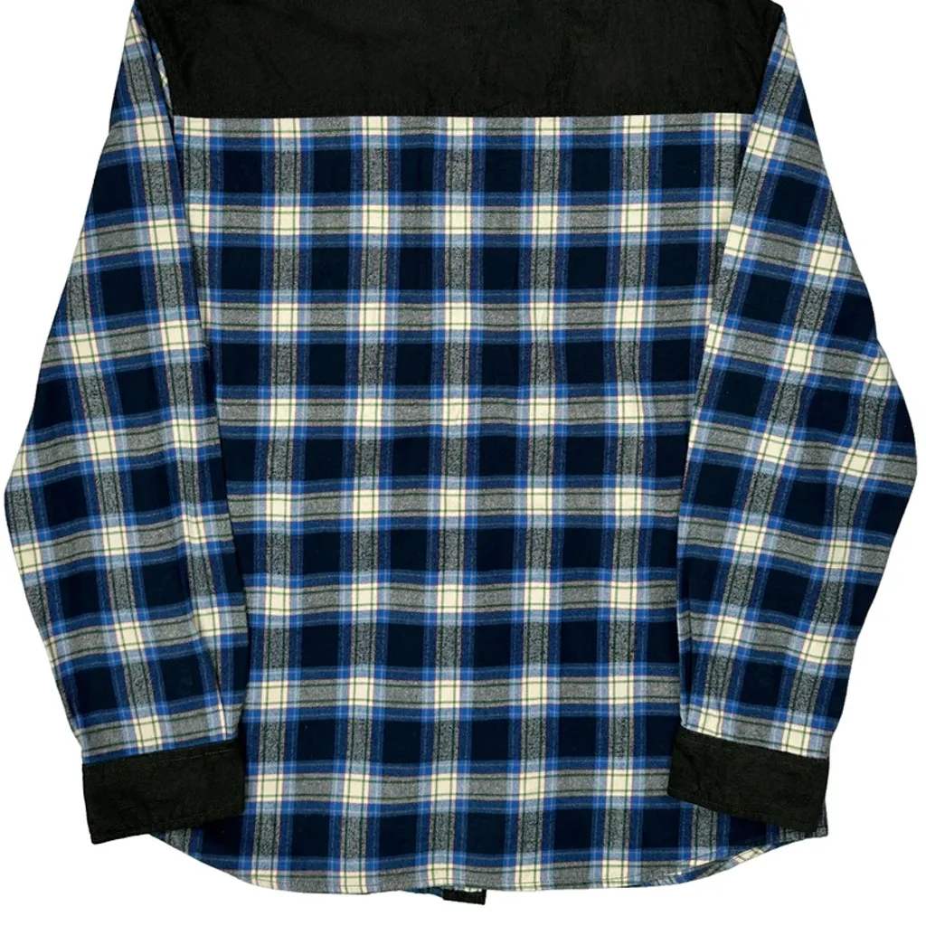 Afs Jeep Checked Flannel Shirt - Large Blue Cotton - Image 8