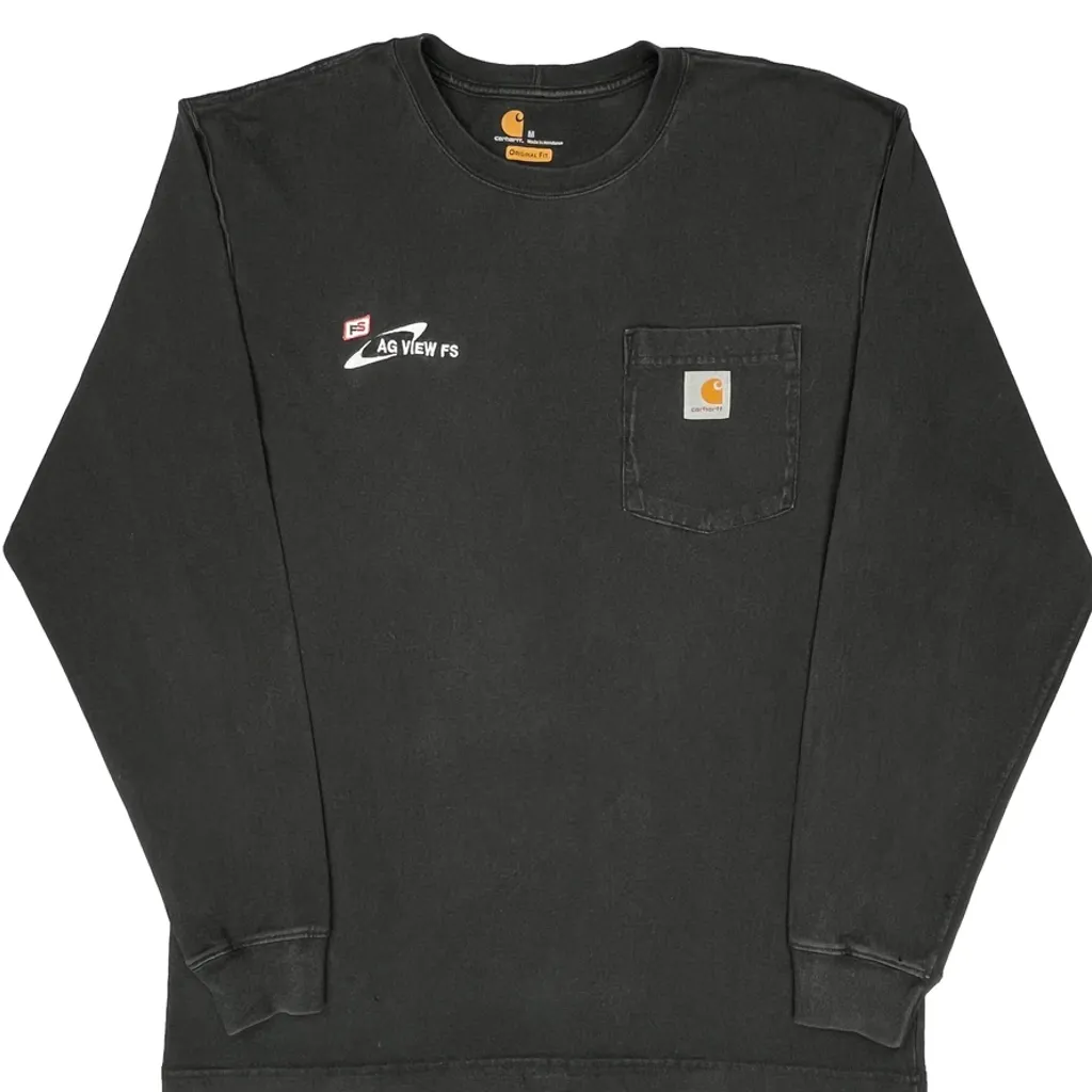 Ag View Fs Carhartt Long Sleeve T-Shirt - Medium Black Cotton - Image 5