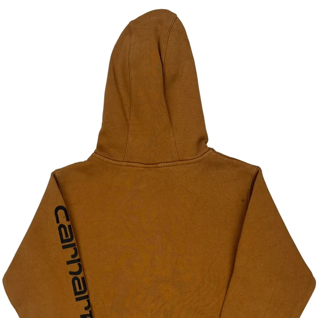 Age 10-12 Carhartt Hoodie - Medium Brown Cotton - Image 7