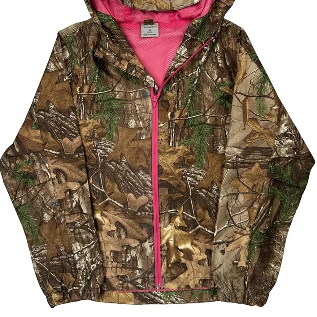 Age 10-12 Carhartt Camo Jacket - Medium Brown Polyester - Image 4