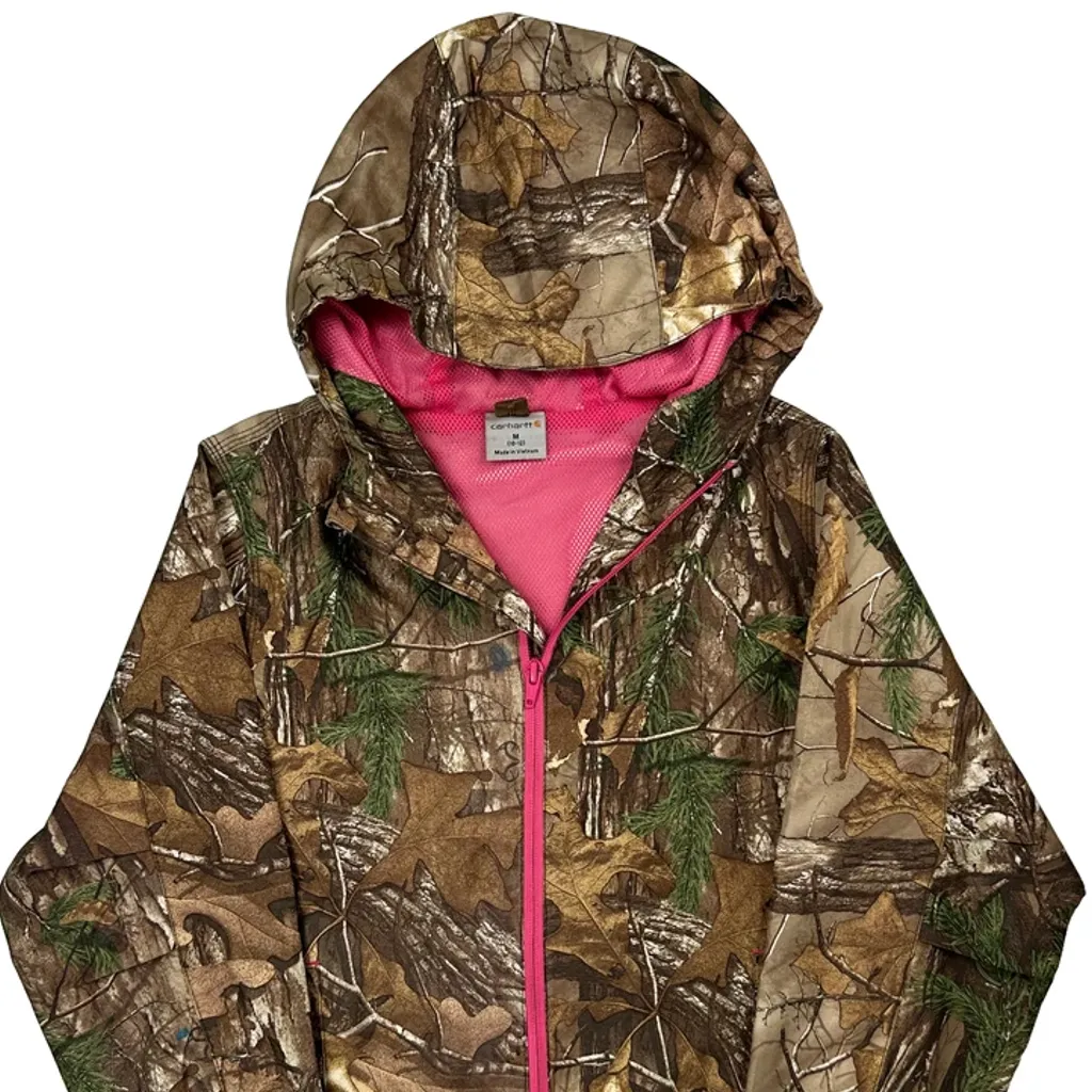 Age 10-12 Carhartt Camo Jacket - Medium Brown Polyester - Image 5
