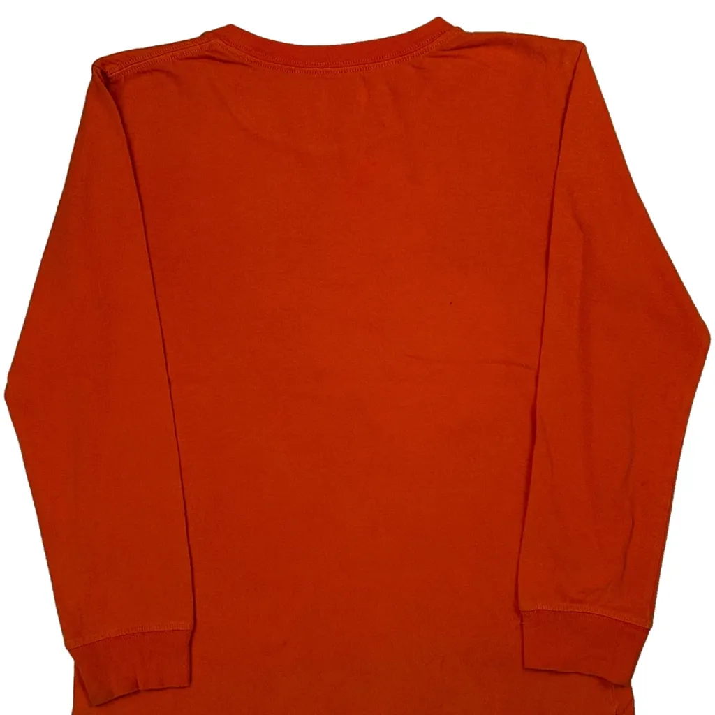 Age 10-12 Carhartt Graphic Long Sleeve T-Shirt - Medium Orange Cotton - Image 7