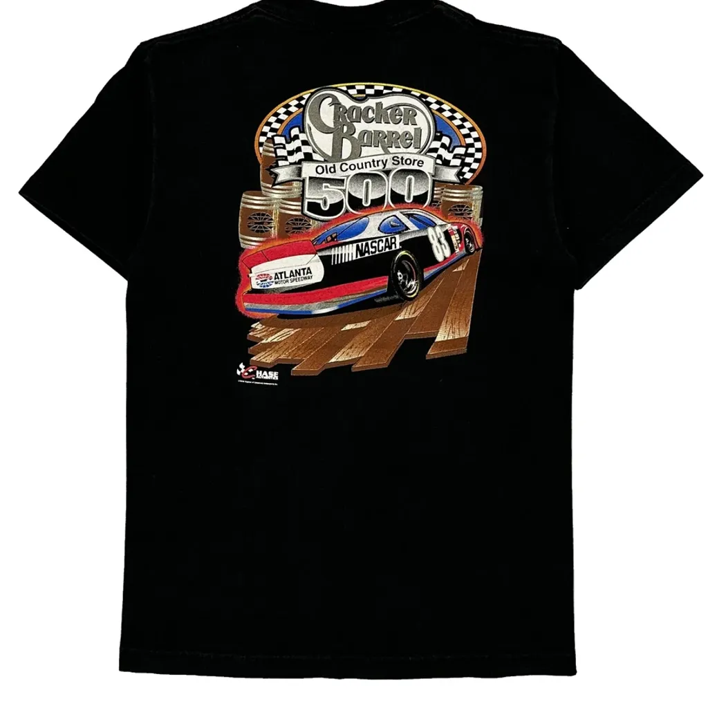 Age 10-12 Chase Authentics Nascar T-Shirt - Medium Black Cotton - Image 6