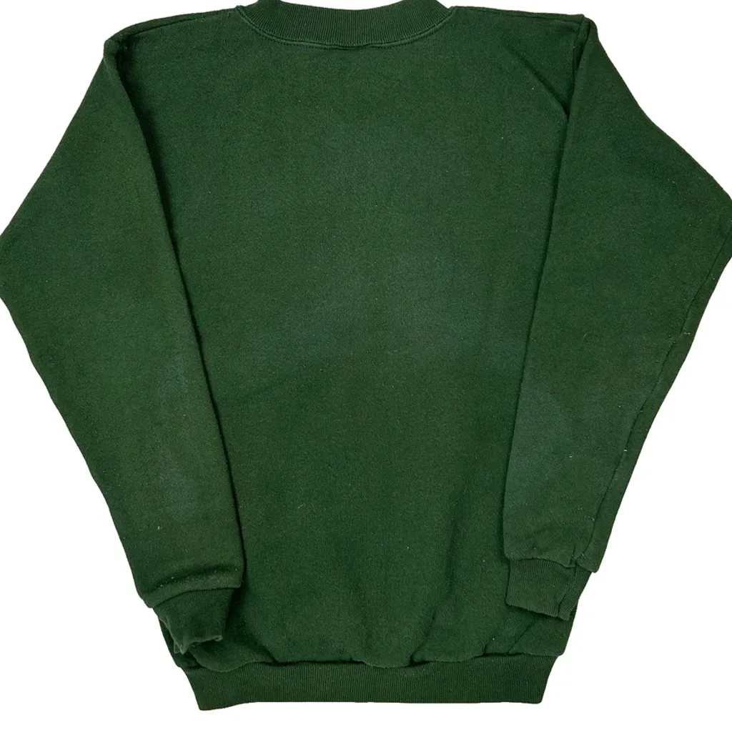 Age 10-12 Green Bay Packers Logo Athletics Graphic Long Sleeve T-Shirt - Medium Green Cotton - Image 6