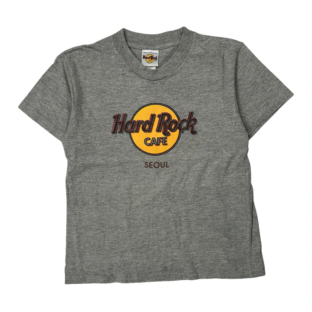 Age 10-12 Hard Rock Cafe Graphic T-Shirt - Medium Grey Cotton