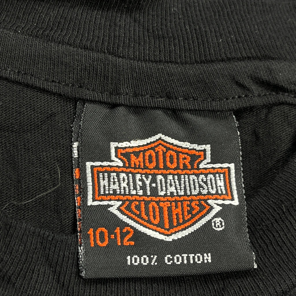 Age 10-12 Harley Davidson Fear Not T-Shirt - Medium Black Cotton - Image 3