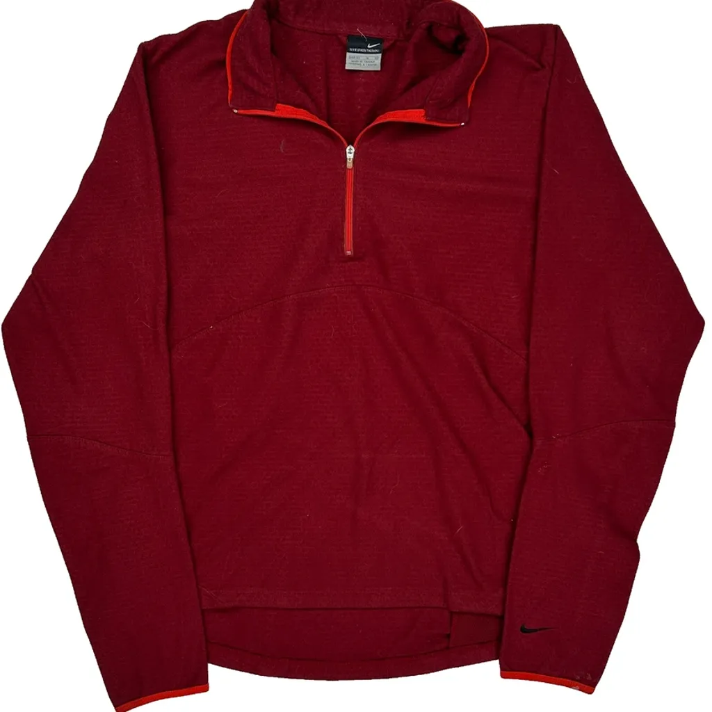 Age 10-12 Nike Fleece - Medium Red Polyester - Image 5
