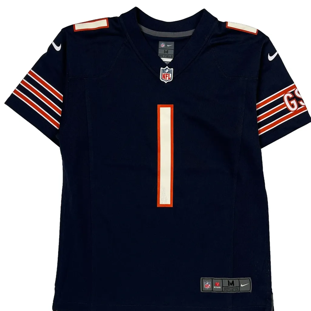 Age 10-12 Nike Chicago Bears Football Jersey - Medium Navy Polyester - Image 4