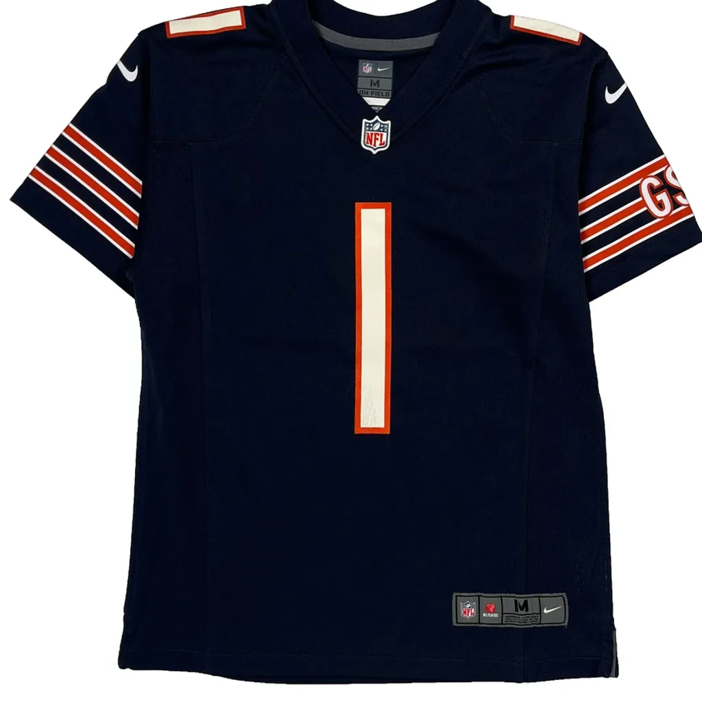 Age 10-12 Nike Chicago Bears Football Jersey - Medium Navy Polyester - Image 5