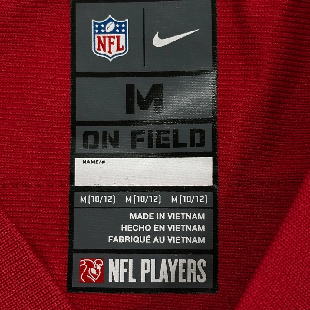 Age 10-12 Nike Nfl Jersey - Medium Red Polyester - Image 3