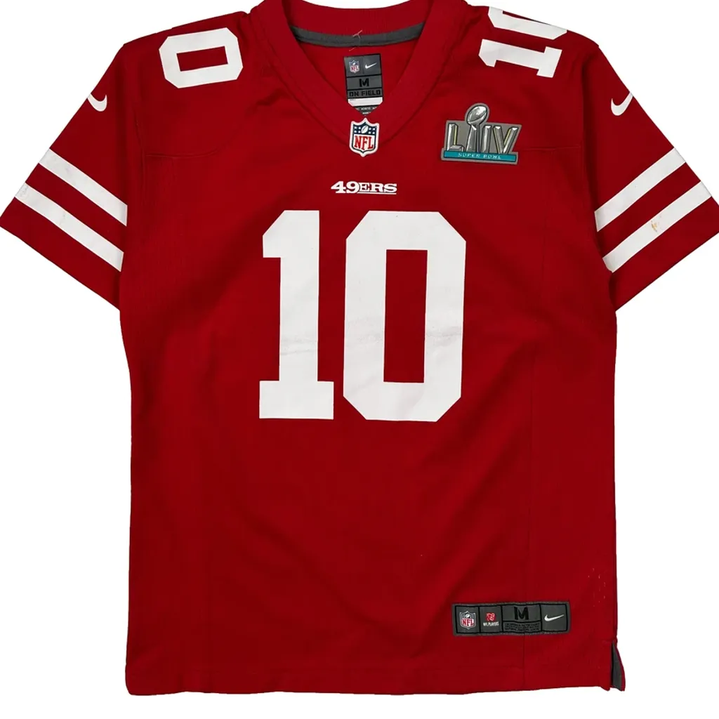 Age 10-12 Nike Nfl Jersey - Medium Red Polyester - Image 4