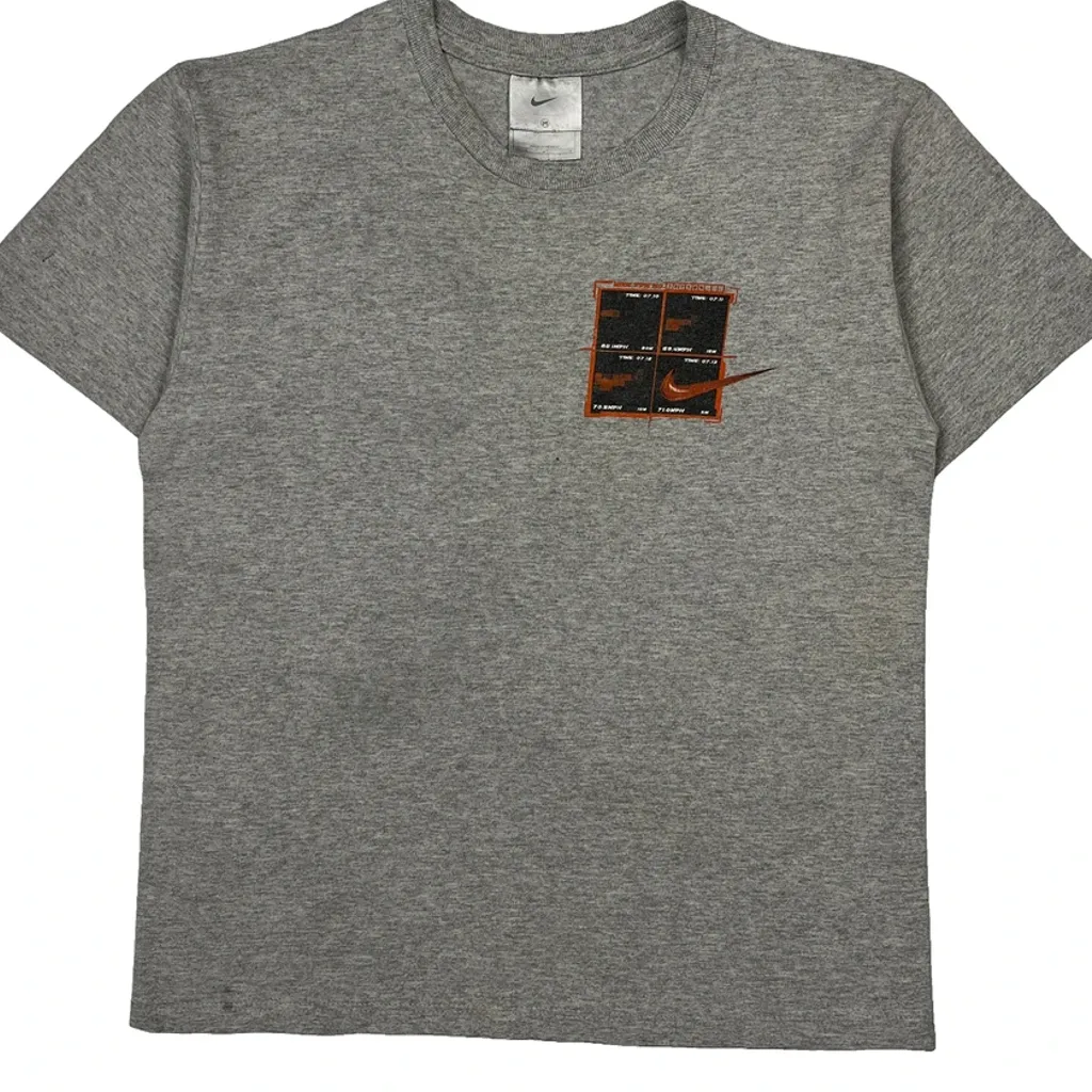 Age 10-12 Nike Graphic T-Shirt - Medium Grey Cotton - Image 5