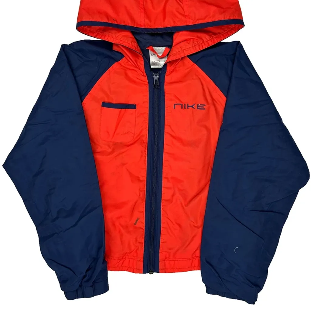 Age 10-12 Nike Windbreaker - Medium Red Polyester - Image 5