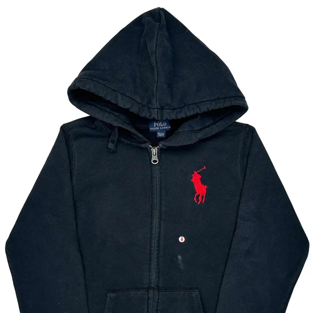 Age 10-12 Polo By Ralph Lauren Hoodie - Medium Black Cotton - Image 6
