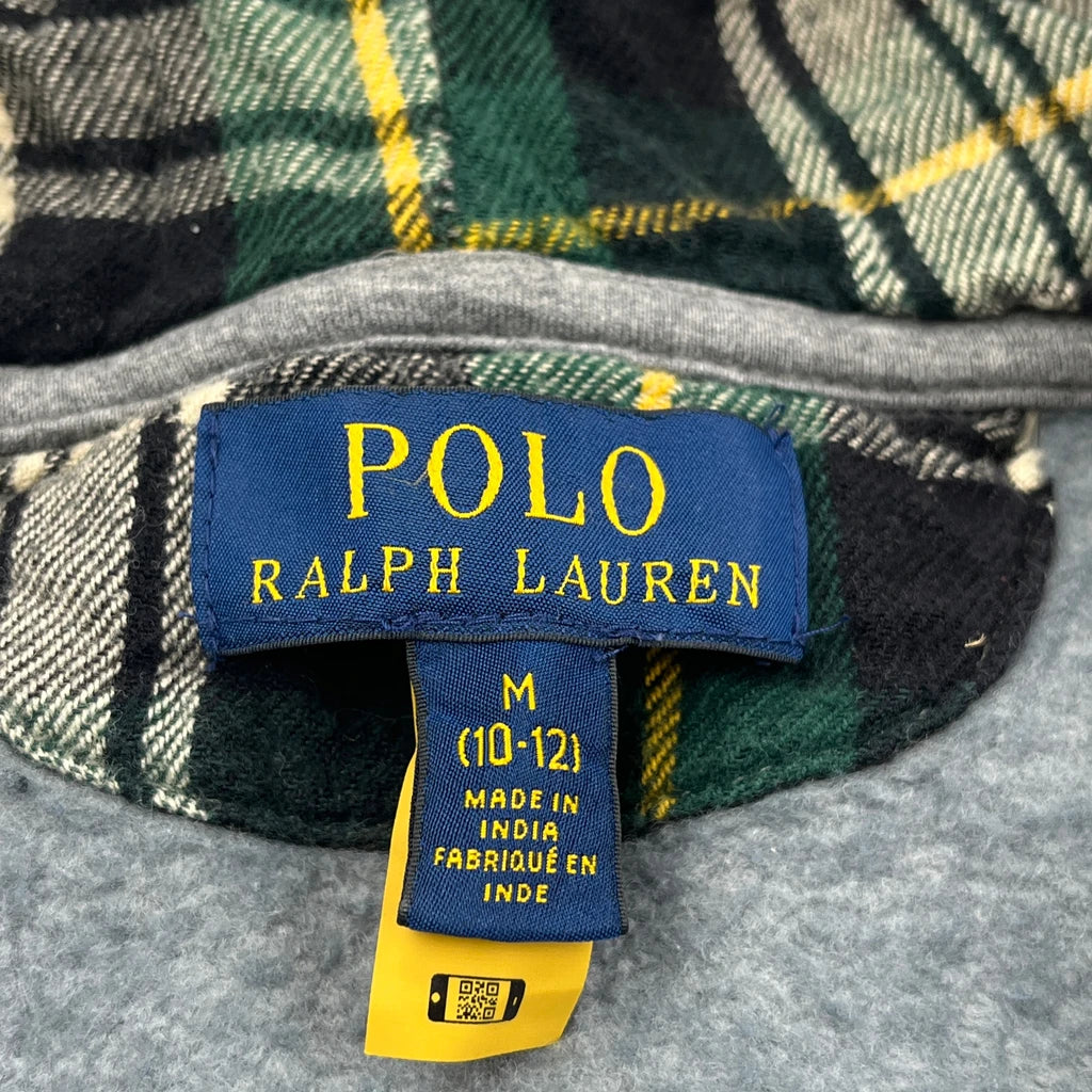 Age 10-12 Polo By Ralph Lauren Hoodie - Medium Gray Cotton - Image 3