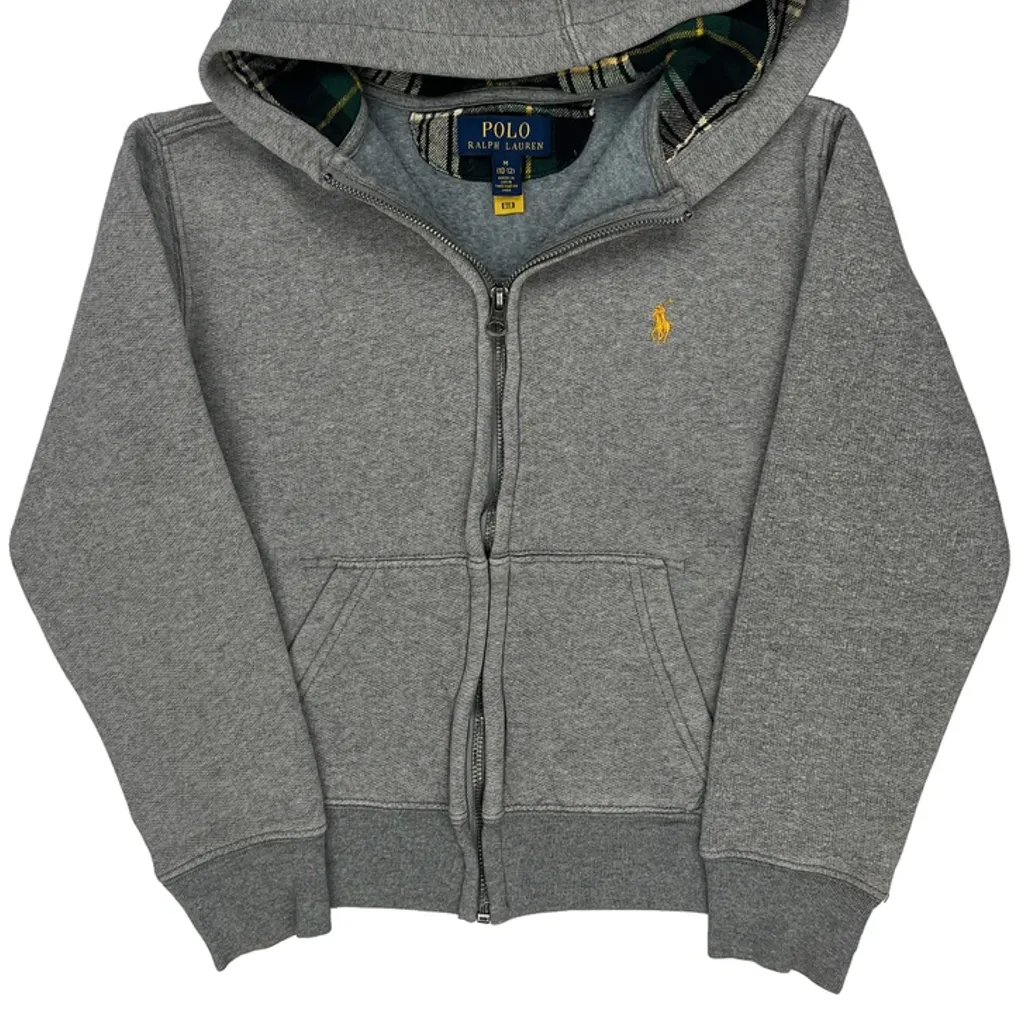 Age 10-12 Polo By Ralph Lauren Hoodie - Medium Gray Cotton - Image 4