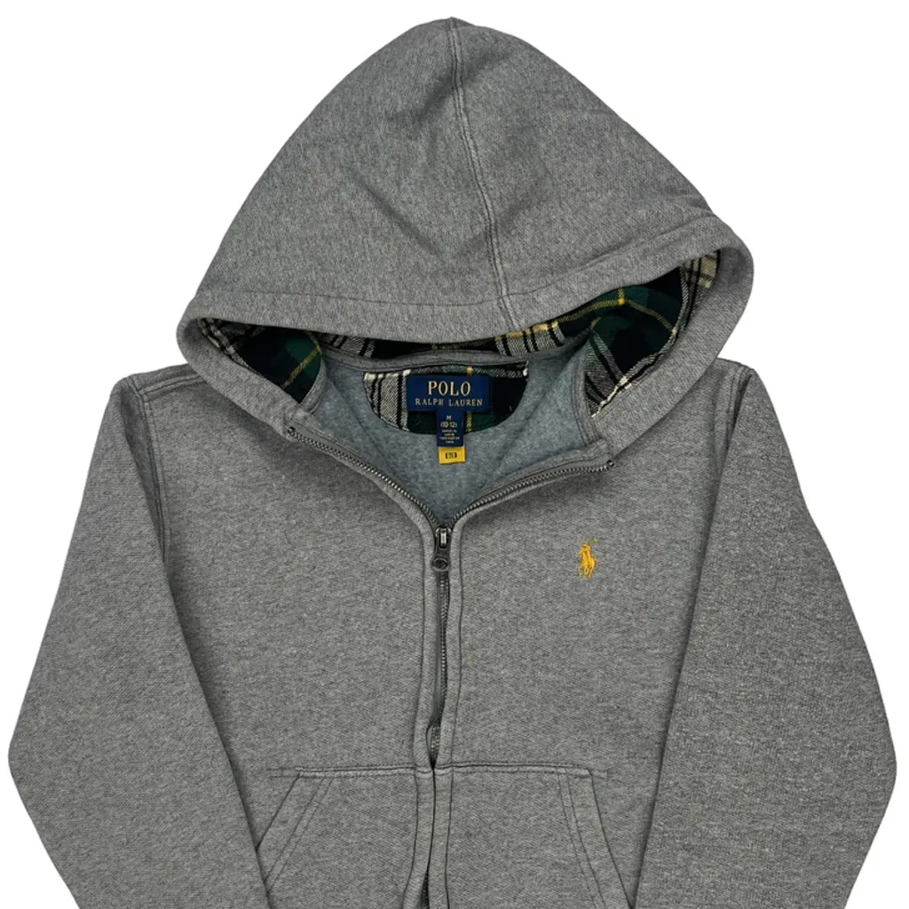 Age 10-12 Polo By Ralph Lauren Hoodie - Medium Gray Cotton - Image 5