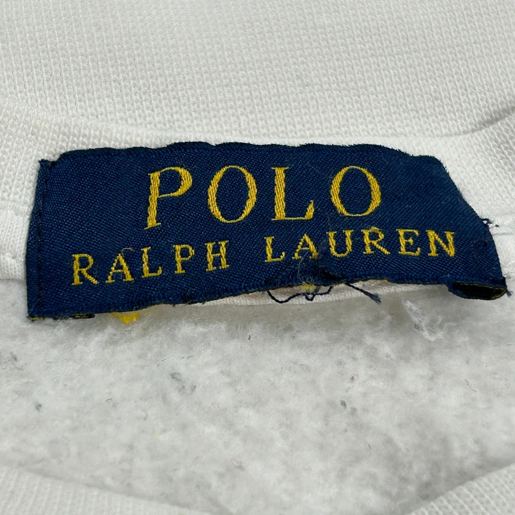 Age 10-12 Polo By Ralph Lauren Graphic Sweatshirt - Large White Cotton - Image 4