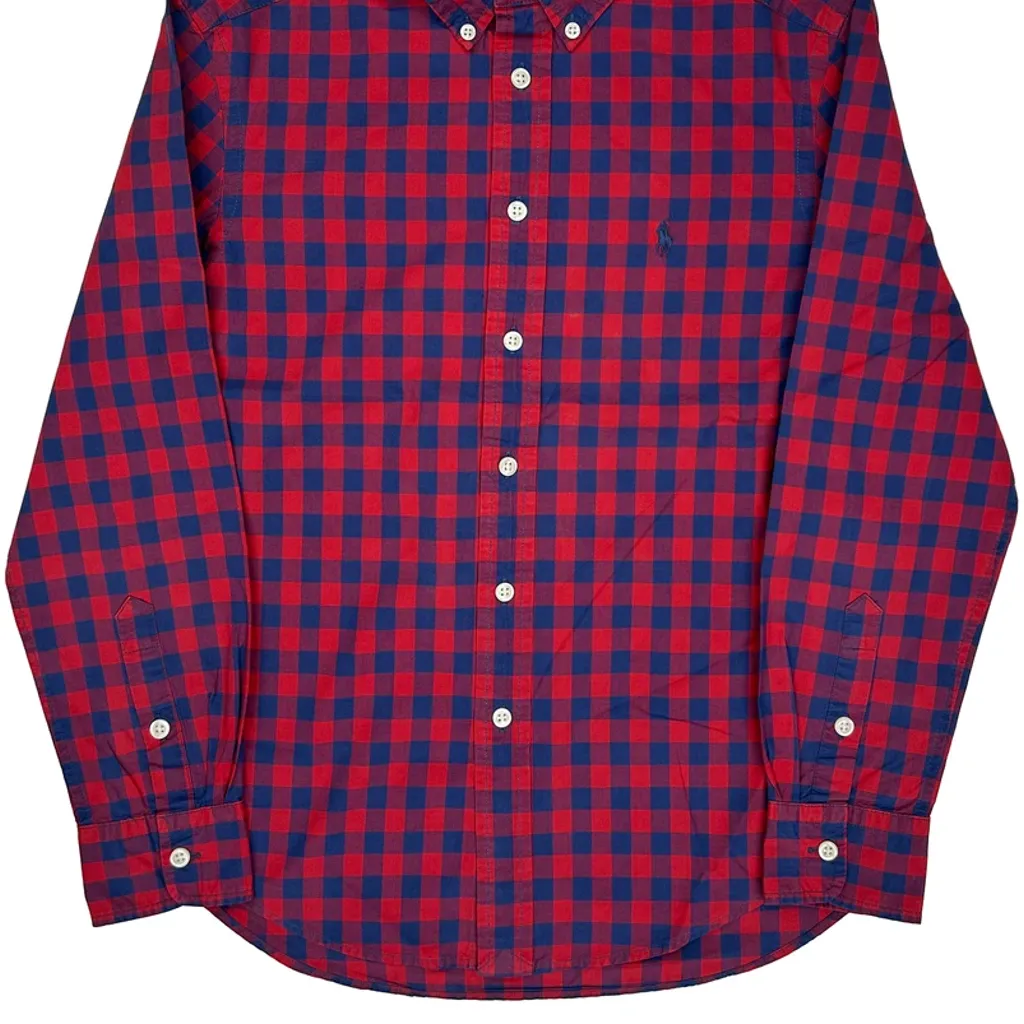 Age 10-12 Ralph Lauren Checked Shirt - Medium Red Cotton - Image 6