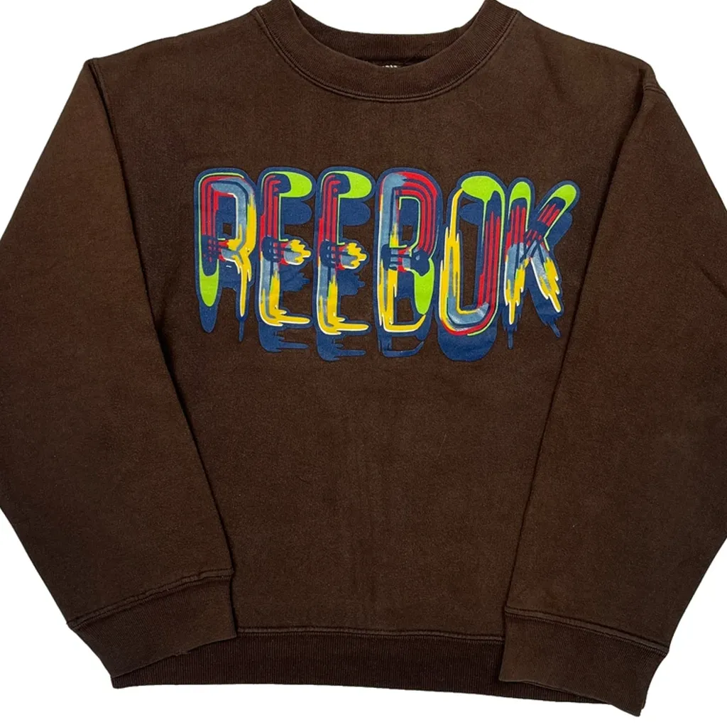 Age 10-12 Reebok Sweatshirt - Medium Brown Polyester - Image 5