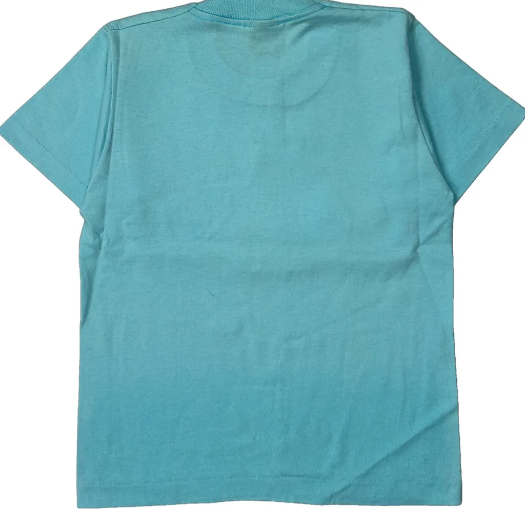 Age 10-12 Screen Stars T-Shirt - Medium Blue Cotton Blend - Image 7