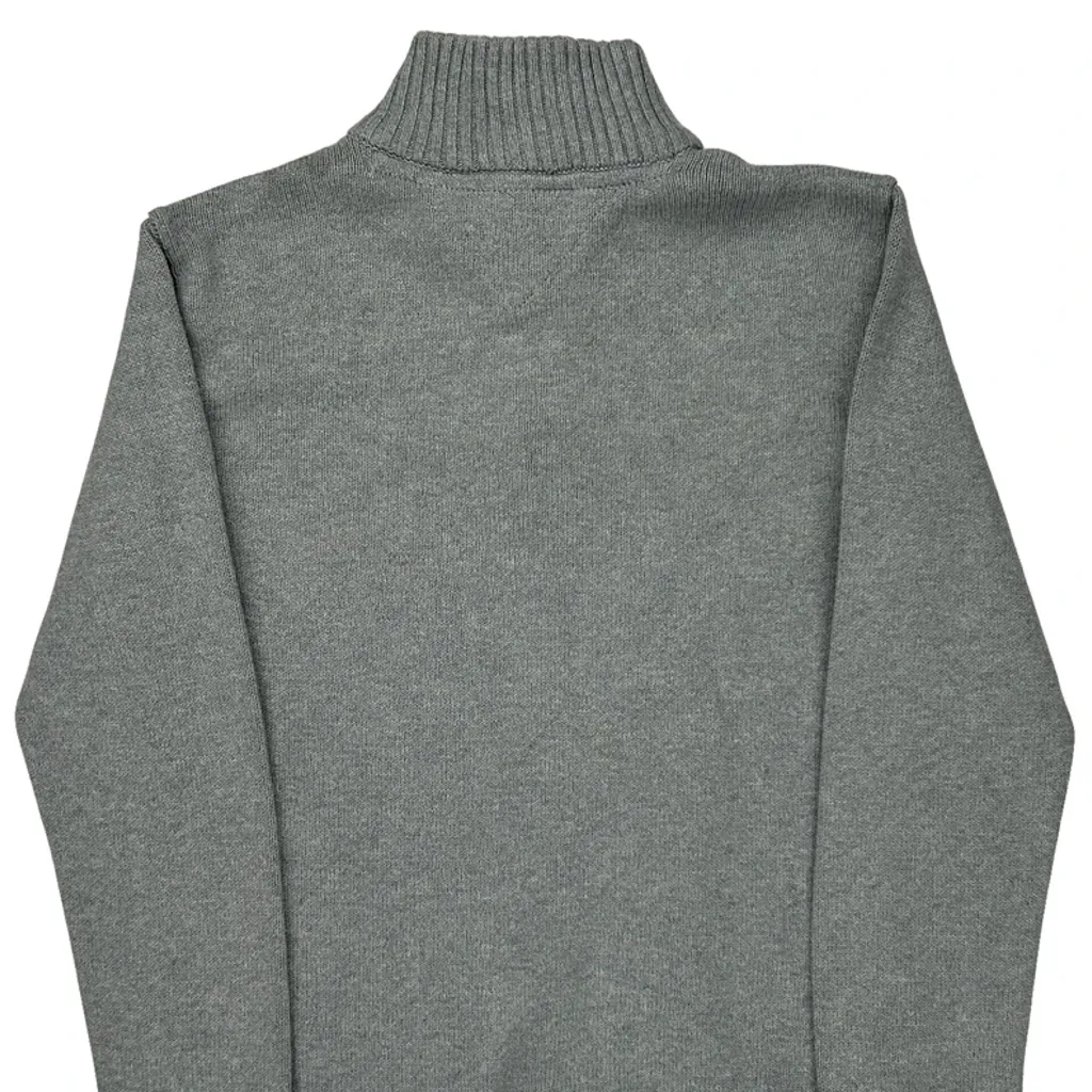 Age 10-12 Tommy Hilfiger 1/4 Zip - Medium Gray Cotton - Image 7