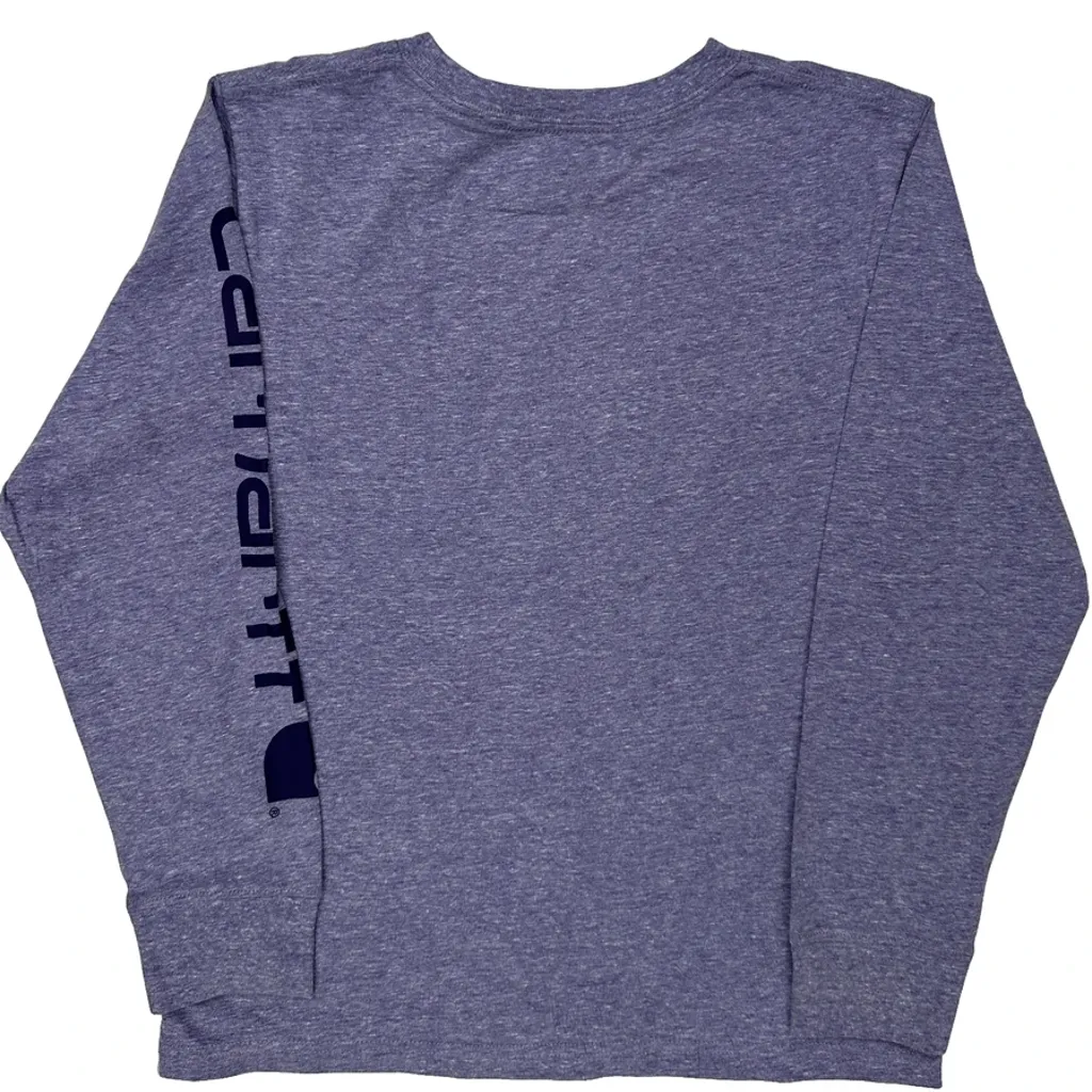 Age 10 Carhartt Long Sleeve T-Shirt - Medium Purple Cotton - Image 7