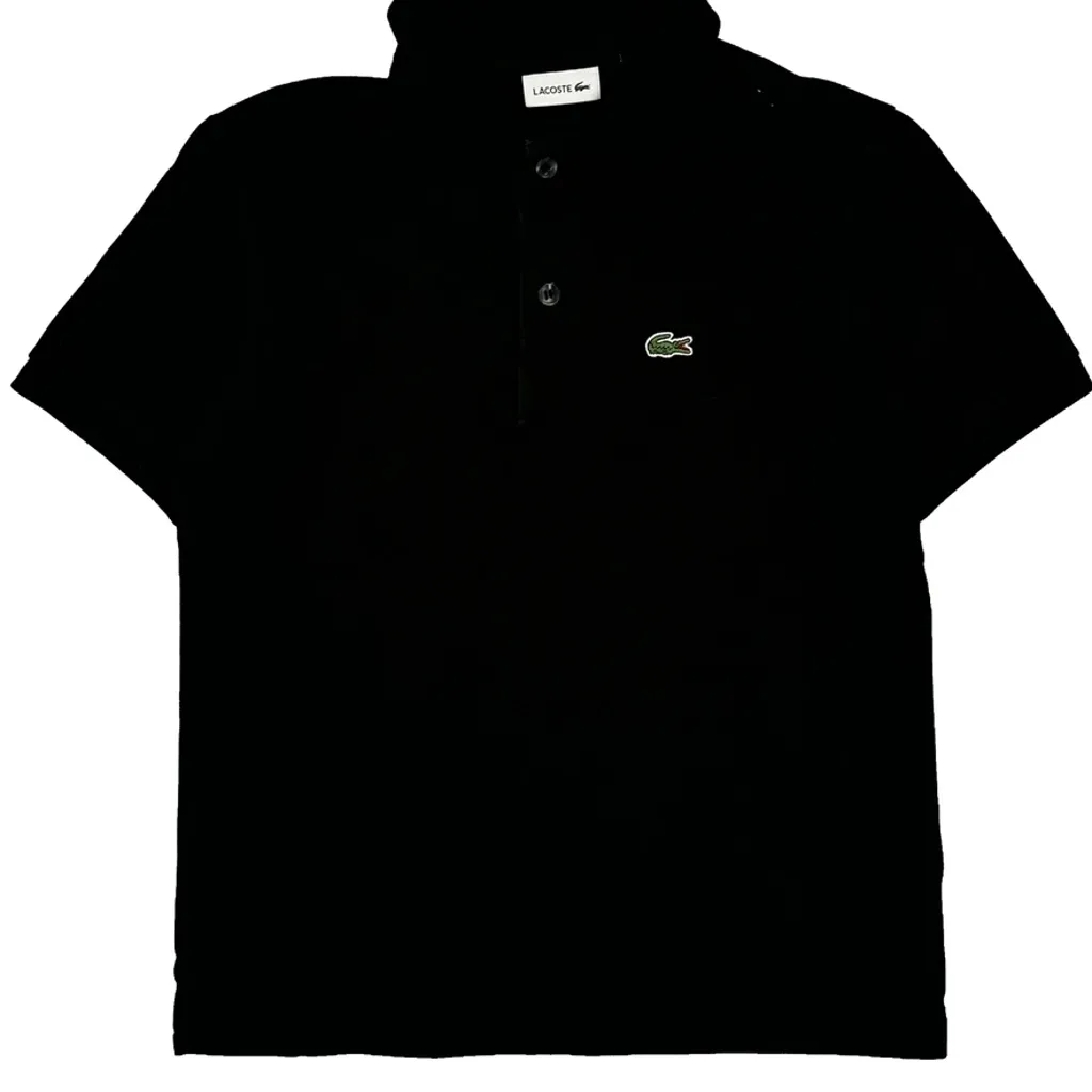 Age 10 Lacoste Polo Shirt - Small Black Cotton - Image 5