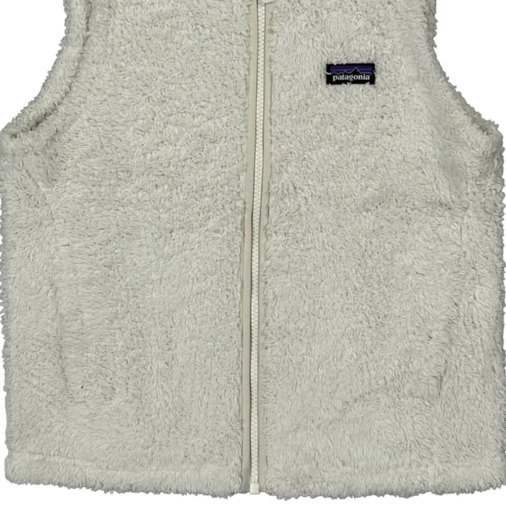 Age 10 Patagonia Fleece Gilet - Medium White Polyester - Image 4