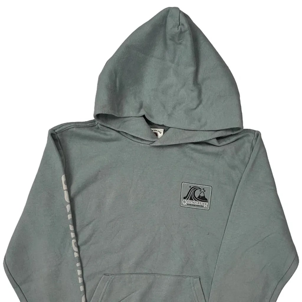 Age 10 Quiksilver Hoodie - Small Grey Cotton - Image 4