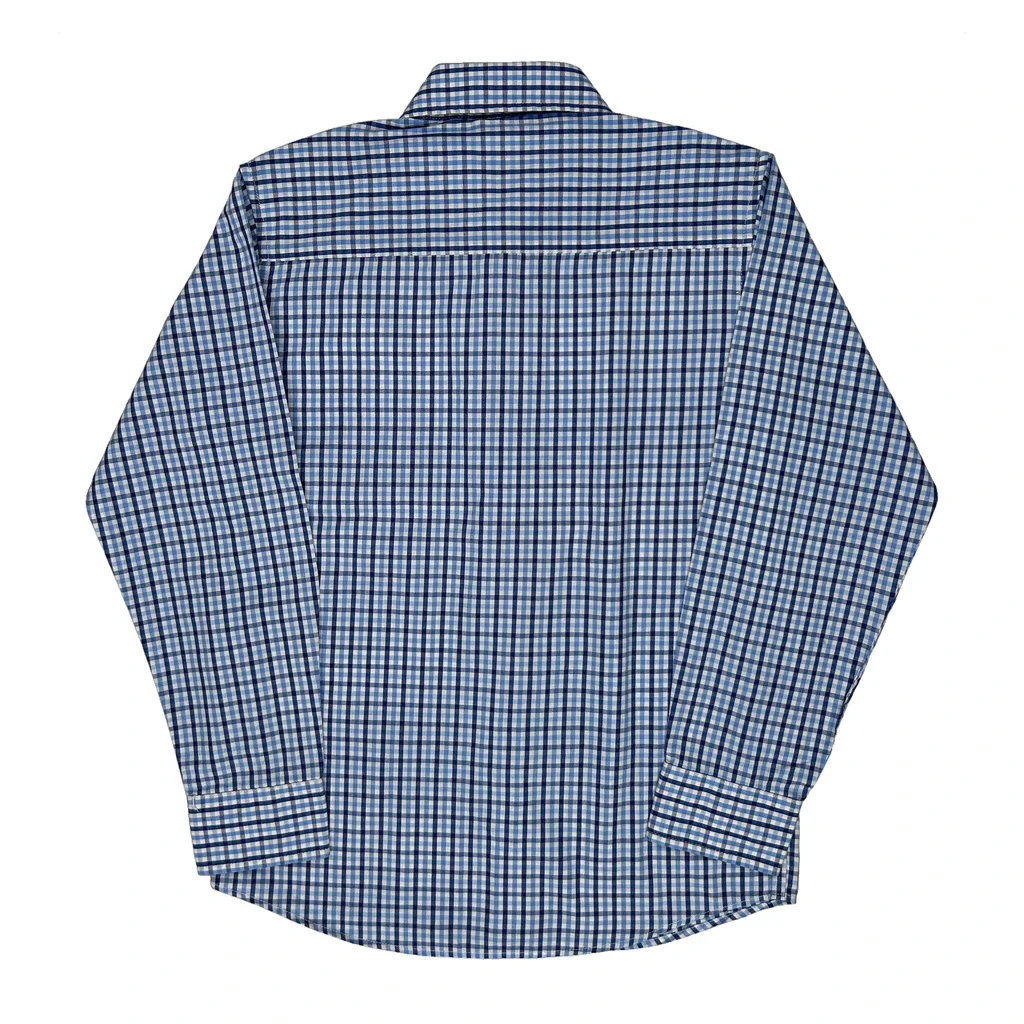 Age 10 Tommy Hilfiger Checked Shirt - Medium Blue Cotton - Image 2