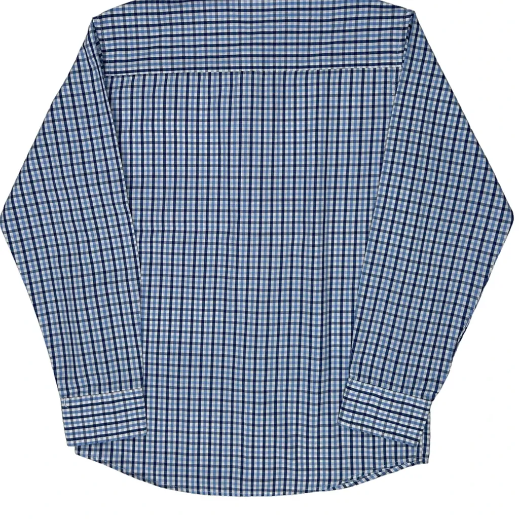 Age 10 Tommy Hilfiger Checked Shirt - Medium Blue Cotton - Image 7