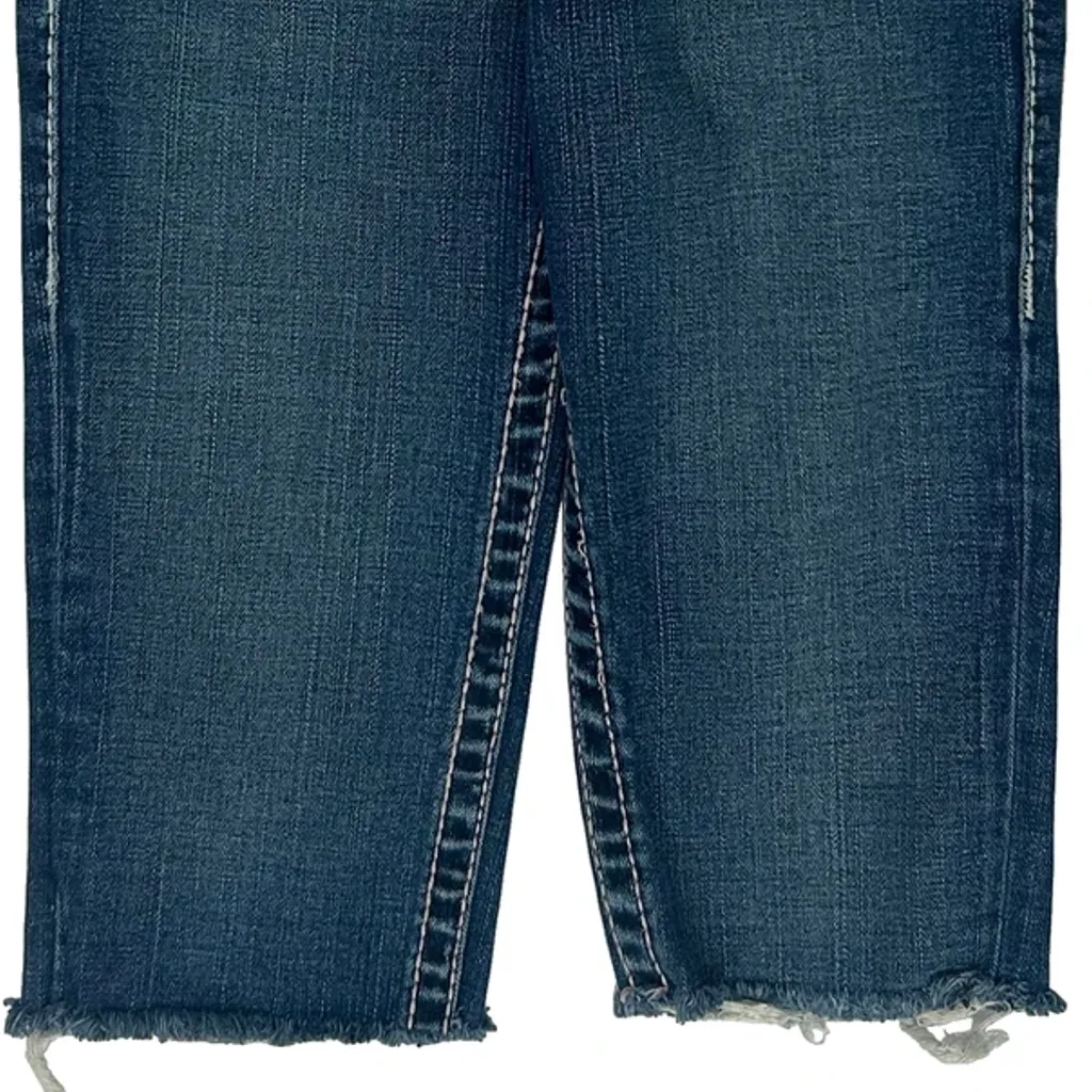 Age 10 True Religion Cropped Jeans - Mediumw 10L Blue Cotton - Image 7