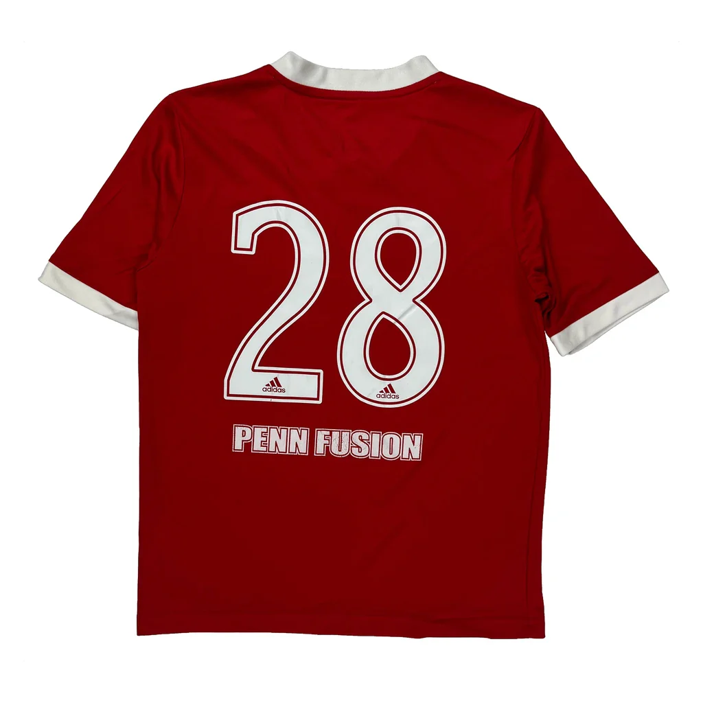 Age 11-12 Adidas Football Football Shirt - Medium Red Polyester - Image 2