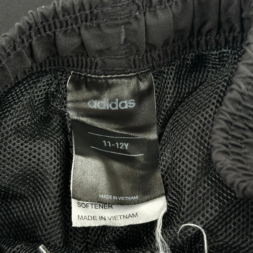 Age 11-12 Adidas Track Pants - Medium Black Polyester - Image 3
