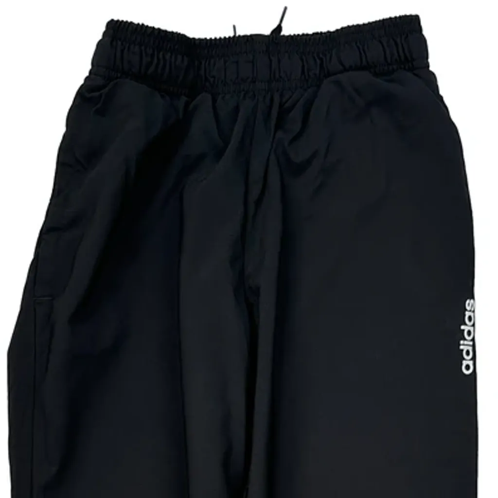 Age 11-12 Adidas Track Pants - Medium Black Polyester - Image 4