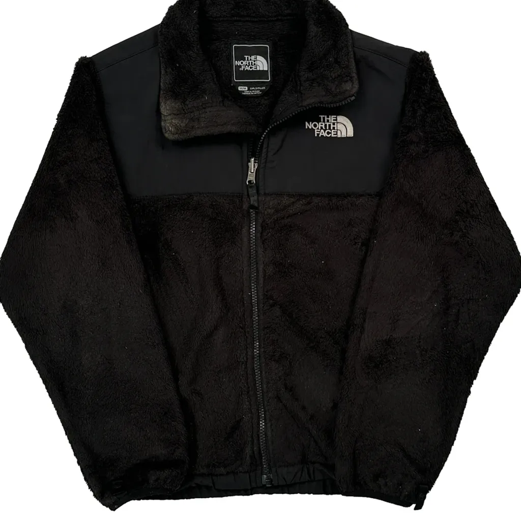 Age 11-12 The North Face Fleece Jacket - Medium Black Polyester - Image 5