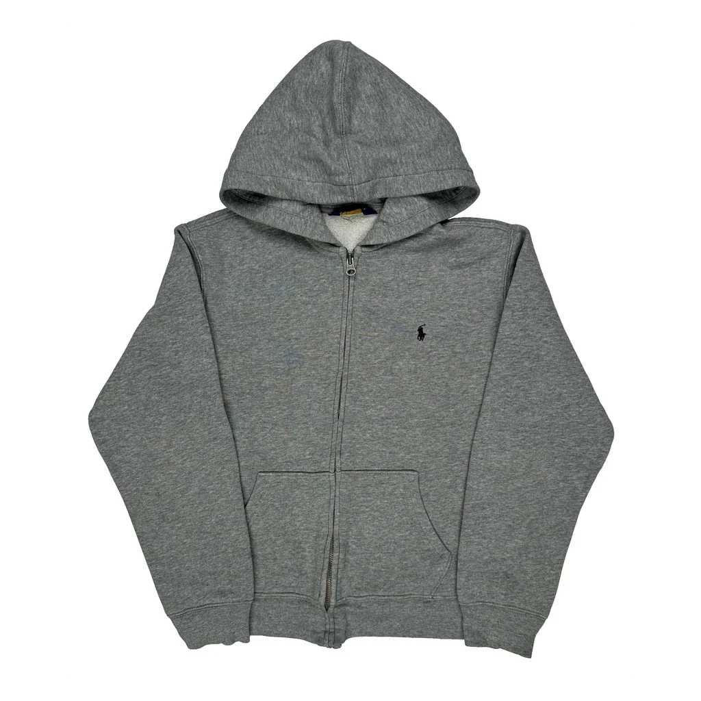 Age 11-14 Polo By Ralph Lauren Hoodie - Large Grey Cotton Blend