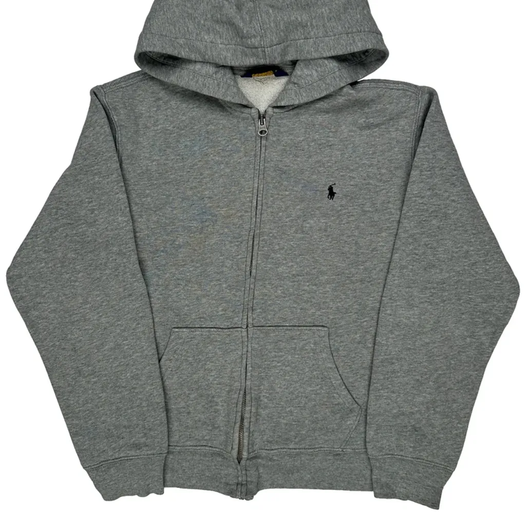 Age 11-14 Polo By Ralph Lauren Hoodie - Large Grey Cotton Blend - Image 6