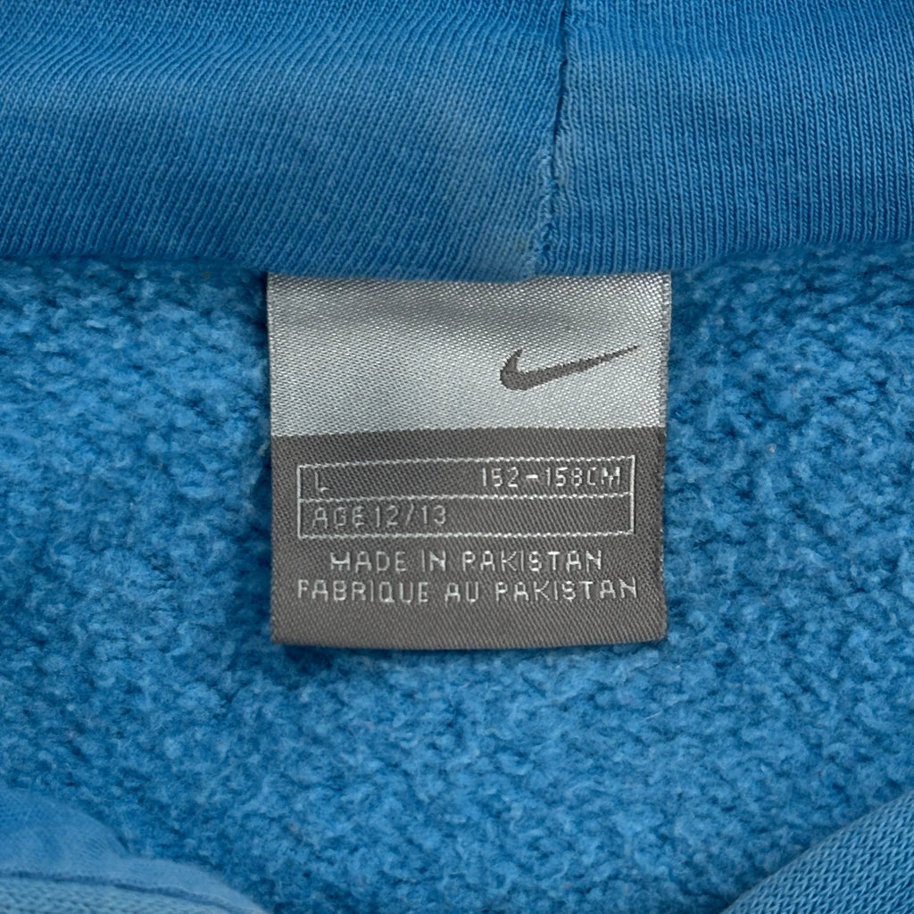 Age 12-13 Nike Hoodie - Large Blue Cotton - Image 3