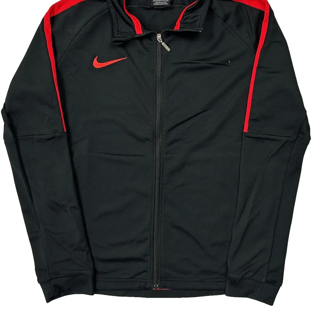 Age 12-13 Nike Track Jacket - Large Black Polyester - Image 4