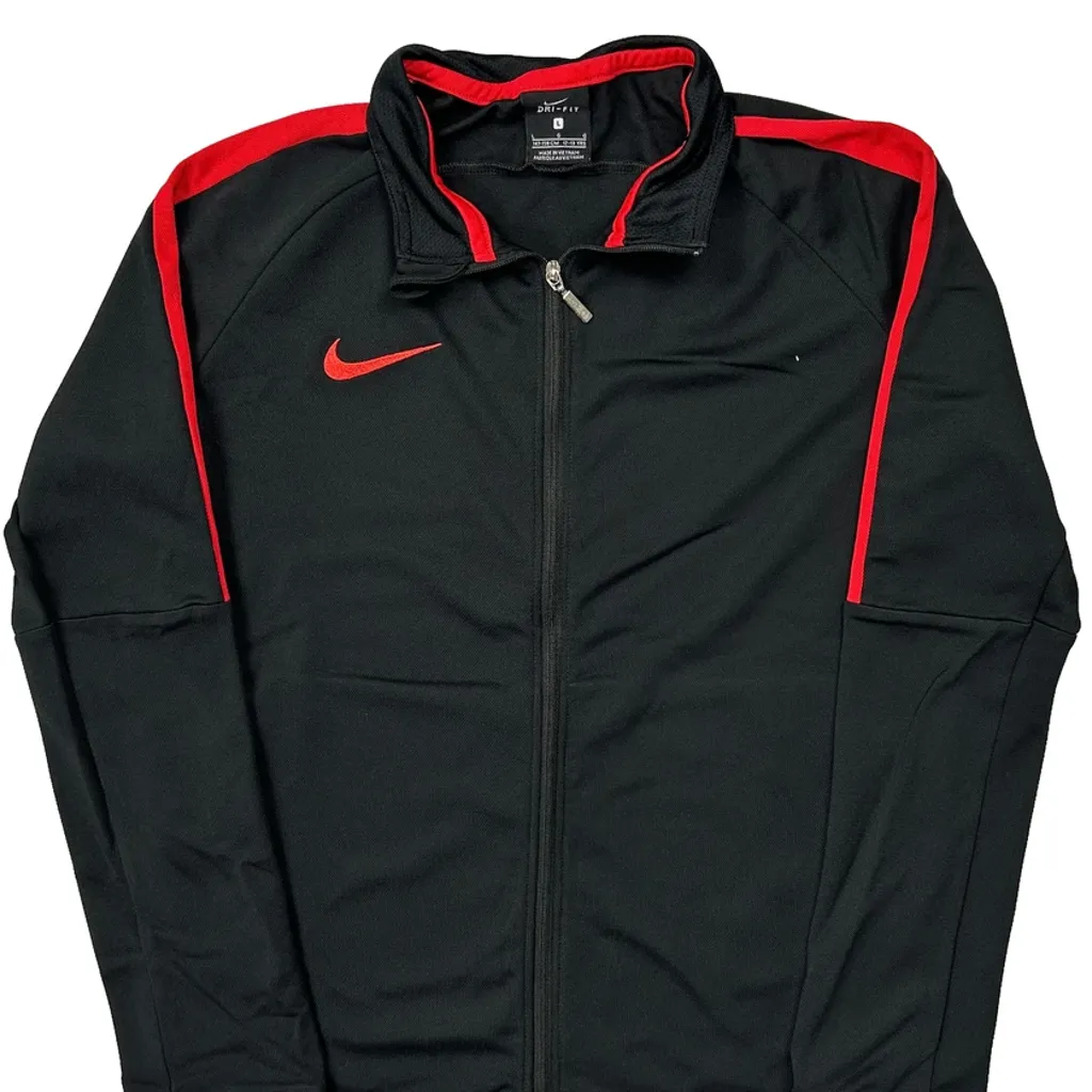 Age 12-13 Nike Track Jacket - Large Black Polyester - Image 5