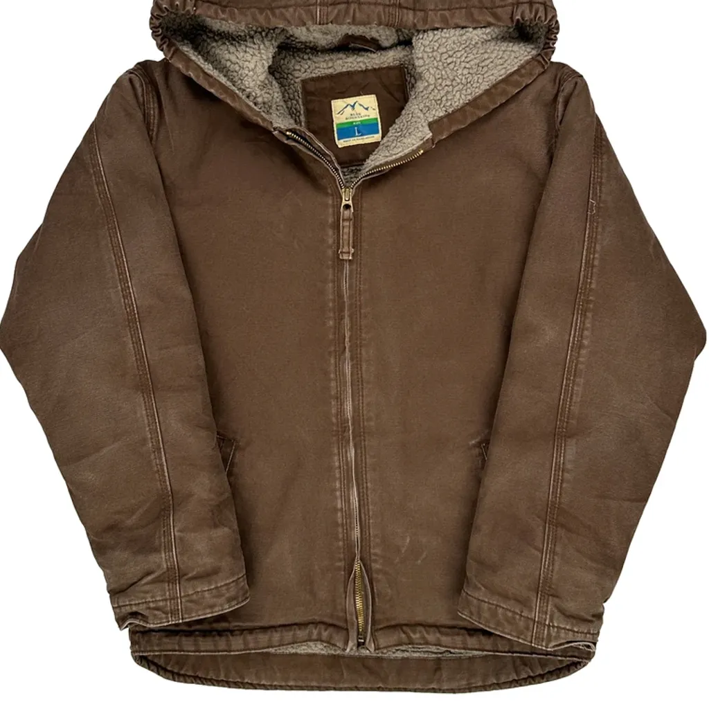 Age 12-14 Blue Mountain Jacket - Large Brown Cotton - Image 5