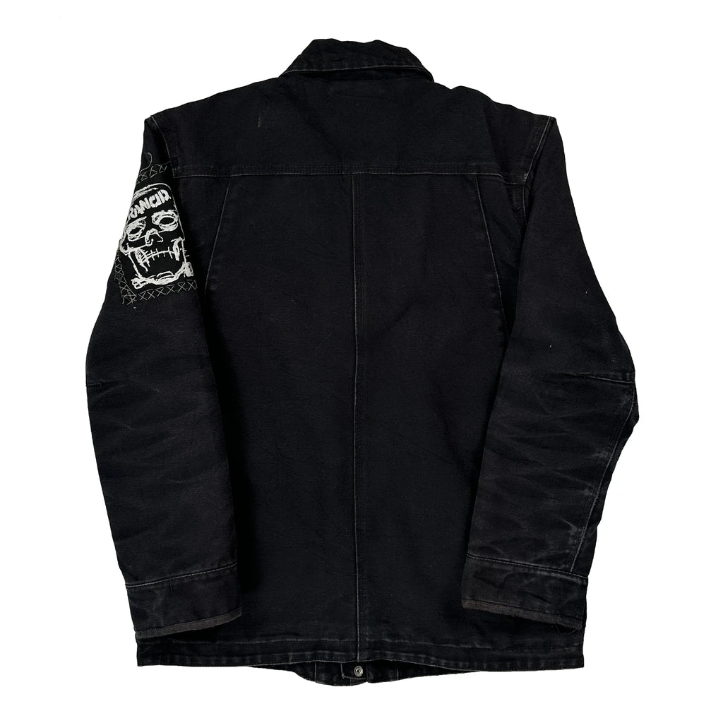 Age 12-14 Carhartt Graphic Jacket - Large Black Cotton - Image 2