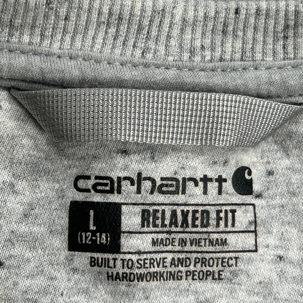 Age 12-14 Carhartt Sweatshirt - Large Grey Cotton - Image 3
