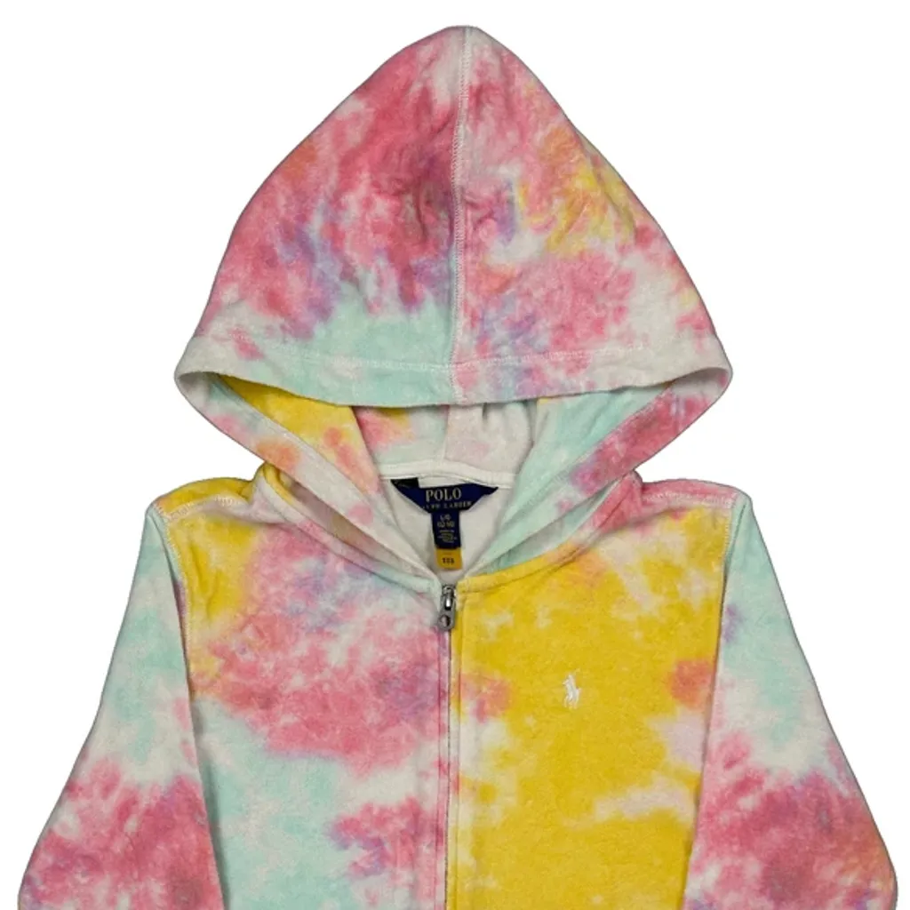 Age 12-14 Polo By Ralph Lauren Tie-Dye Hoodie - Large Multicoloured Cotton - Image 4