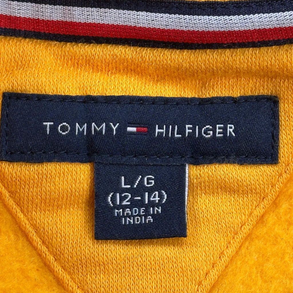 Age 12-14 Tommy Hilfiger Sweatshirt - Large Yellow Cotton - Image 3