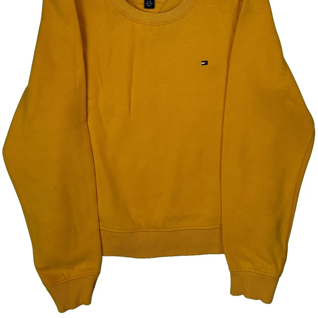 Age 12-14 Tommy Hilfiger Sweatshirt - Large Yellow Cotton - Image 5